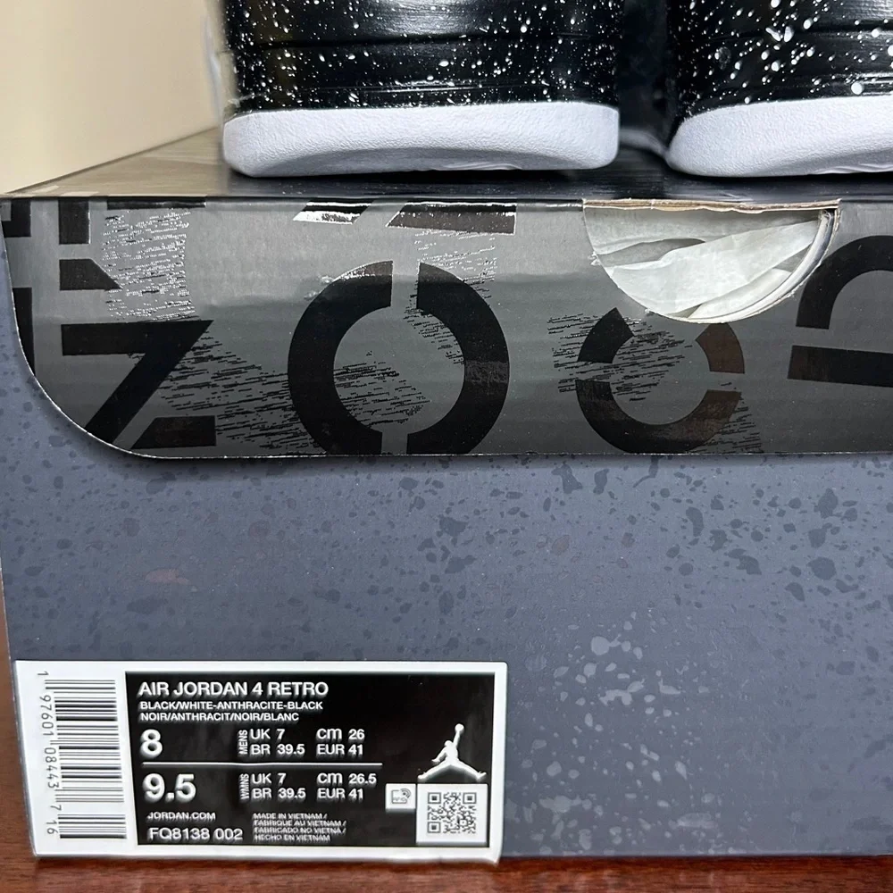 SOLD Jordan | Nike Air Jordan 4 Retro Fear 2024 (8 Men's / 9.5 Women's) - Picture 9 of 12